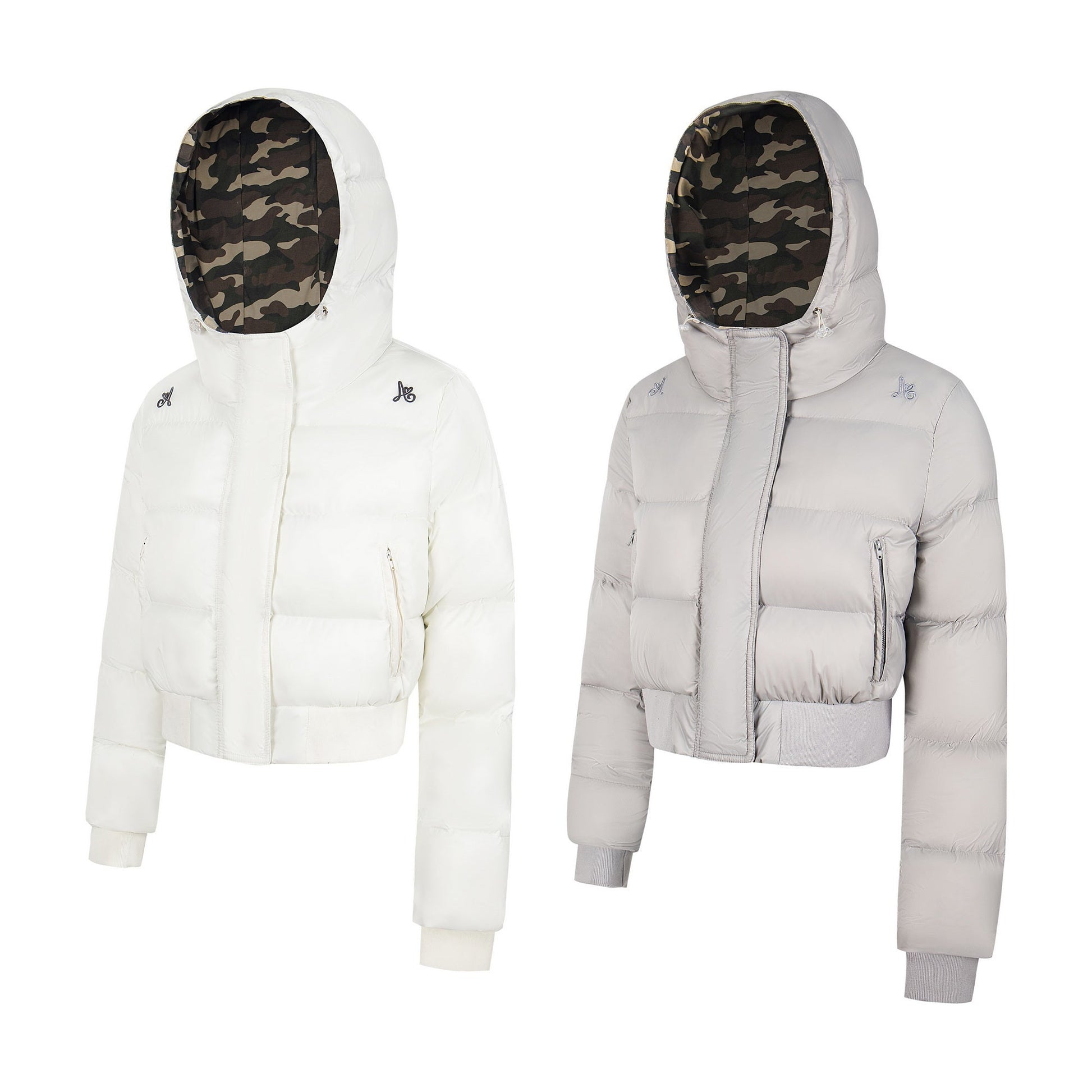 Urban Bloom | Camo Lined Puffer Jacket - Luxuryurbanwear