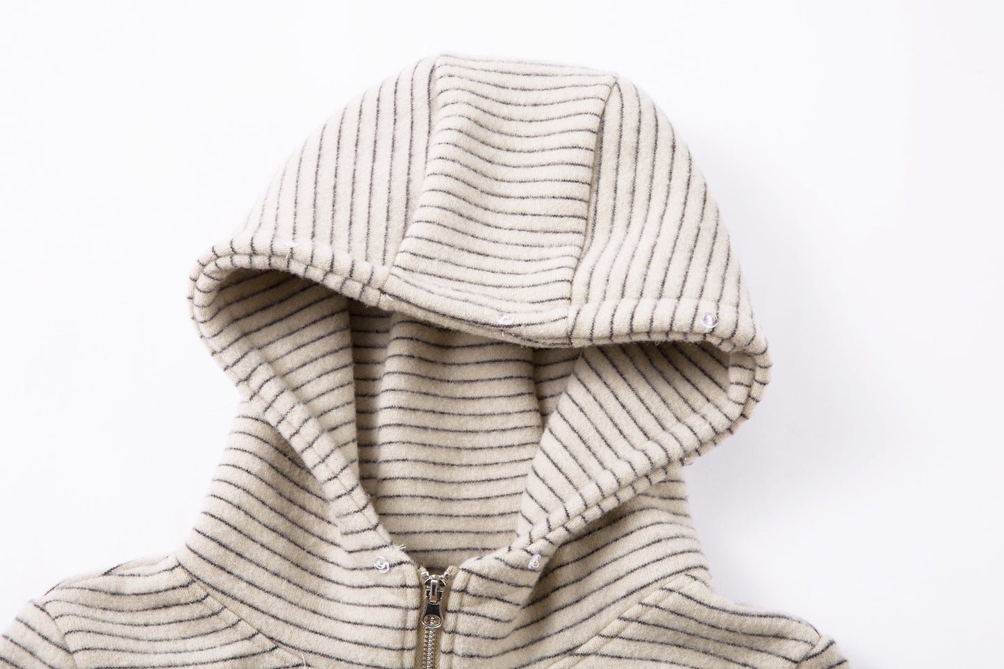 Stone Haze | Washed Denim Jacket with Zip Front - Luxuryurbanwear
