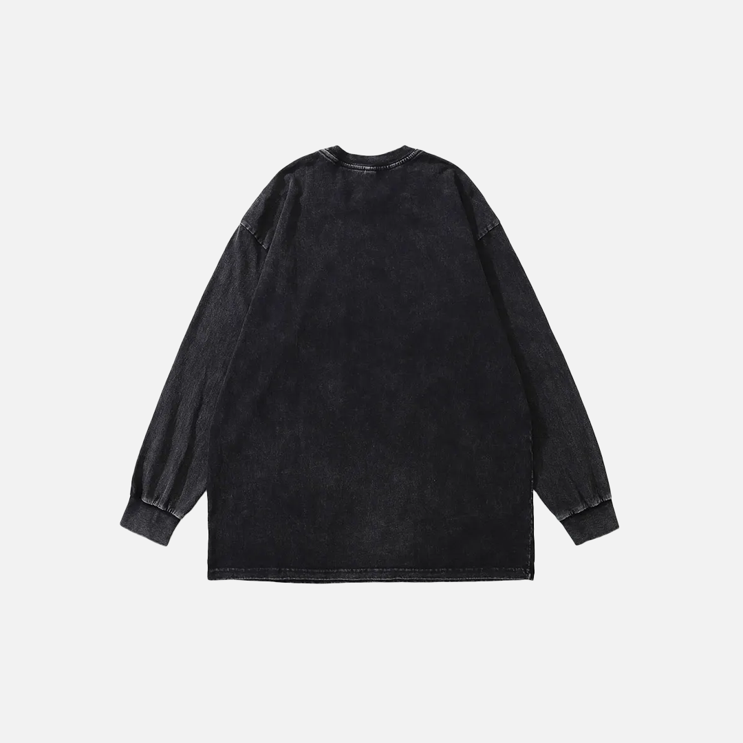 Streetwear Graphic Print Oversize Long Sleeve T-Shirt - Luxuryurbanwear