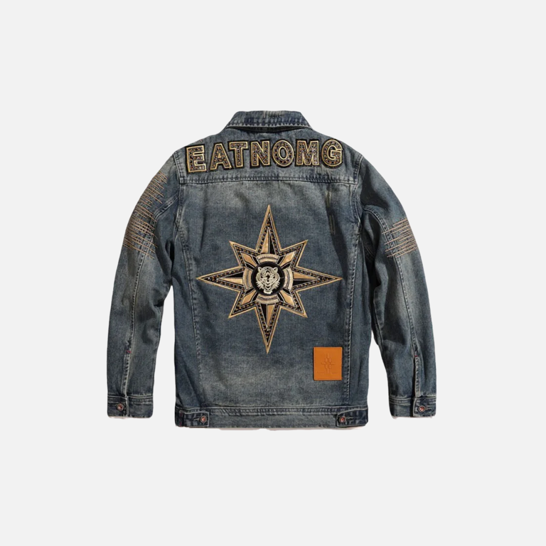Breathable Retro Embroidered Cowboy Denim Jacket - Luxuryurbanwear