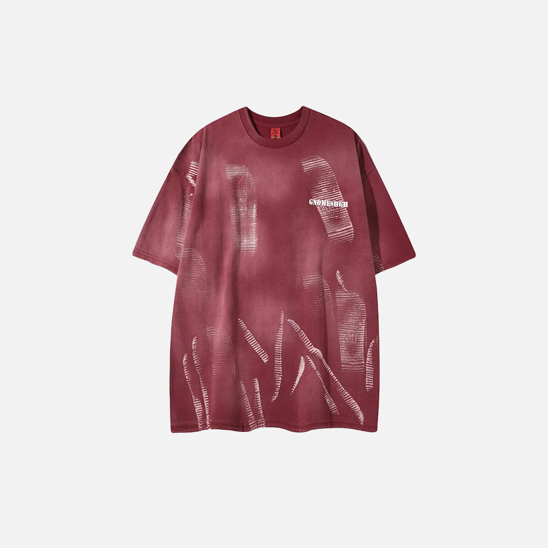 Fashionable Bold O-Neck Collar Graffiti Letter T-Shirt - Luxuryurbanwear