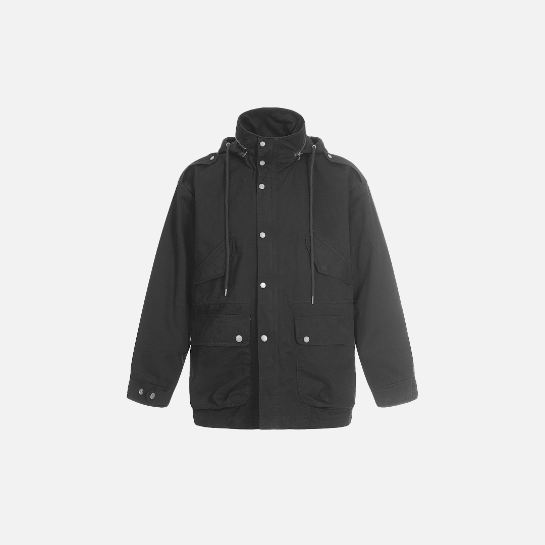 Stylish High Collar Multi Pocket Windbreaker Jacket - Luxuryurbanwear