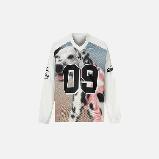 Vintage Grunge Dog Graphic Patchwork T-Shirt - Luxuryurbanwear