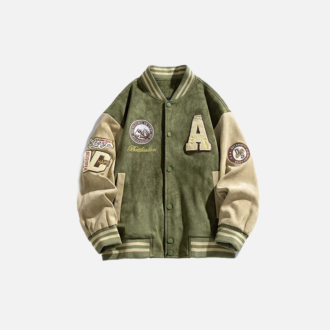 Streetwear Embroidered High Street Varsity Jacket - Luxuryurbanwear