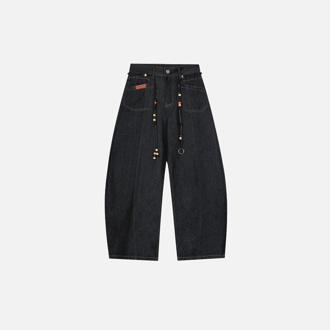 American Style High Street Curved Blade Jeans - Luxuryurbanwear
