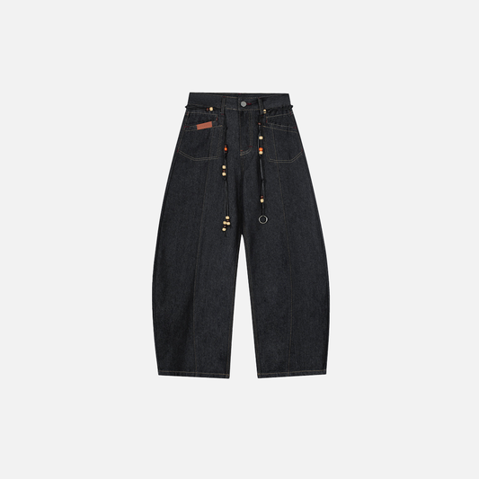 American Style High Street Curved Blade Jeans - Luxuryurbanwear