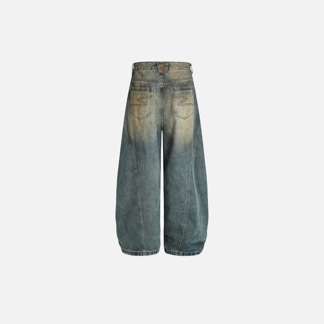 Distressed Hip Hop Wide Leg Denim Jeans - Luxuryurbanwear