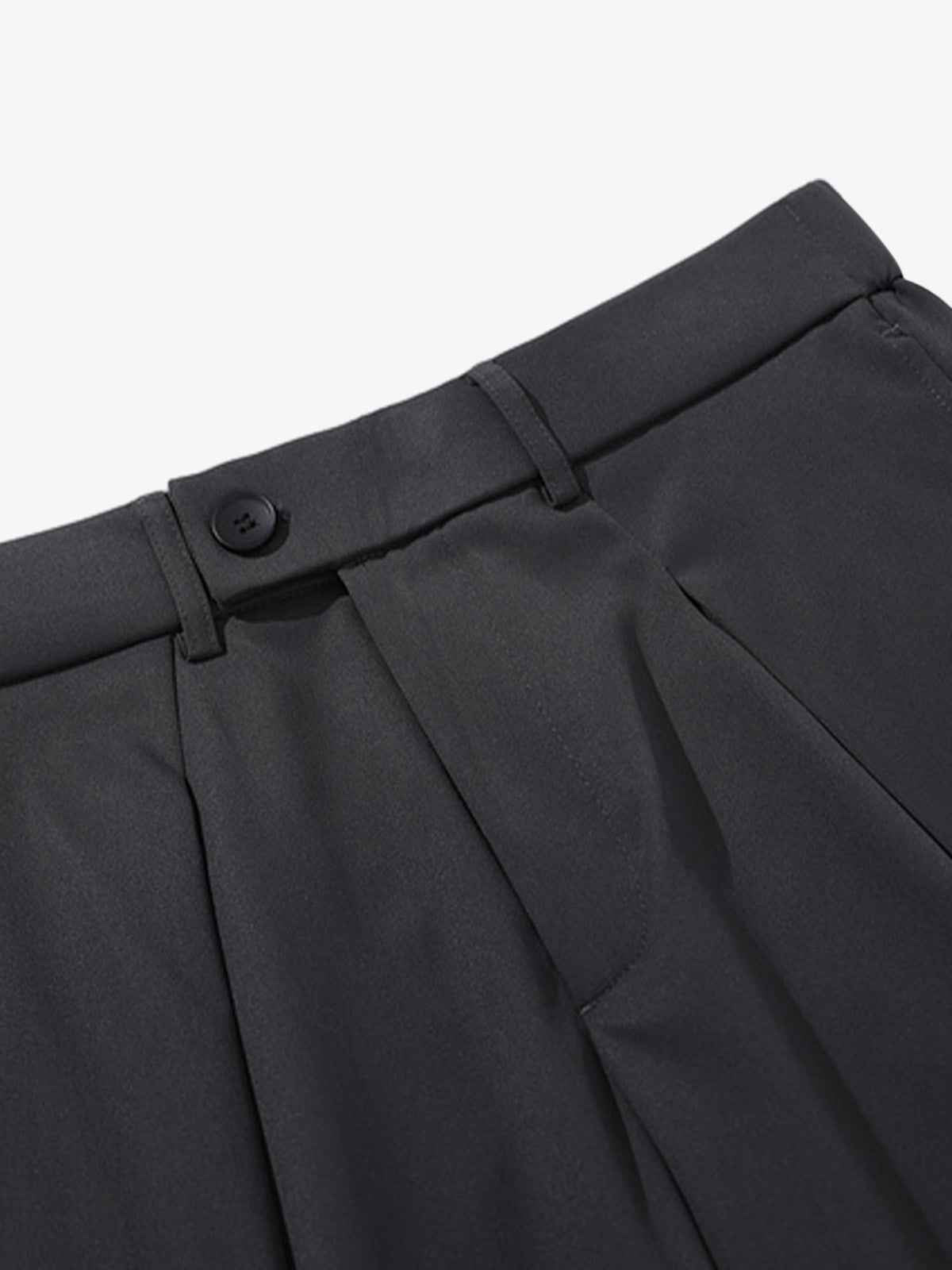Pleated Drape Bootcut Suit Pants
