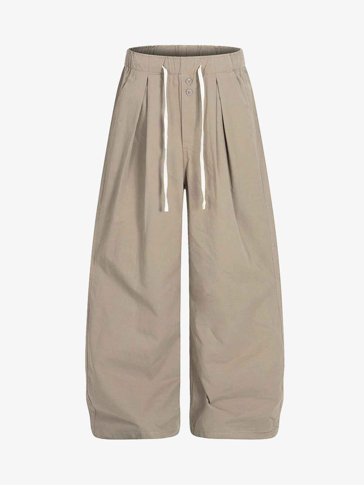 Drawstring Pleated Barrel Pants