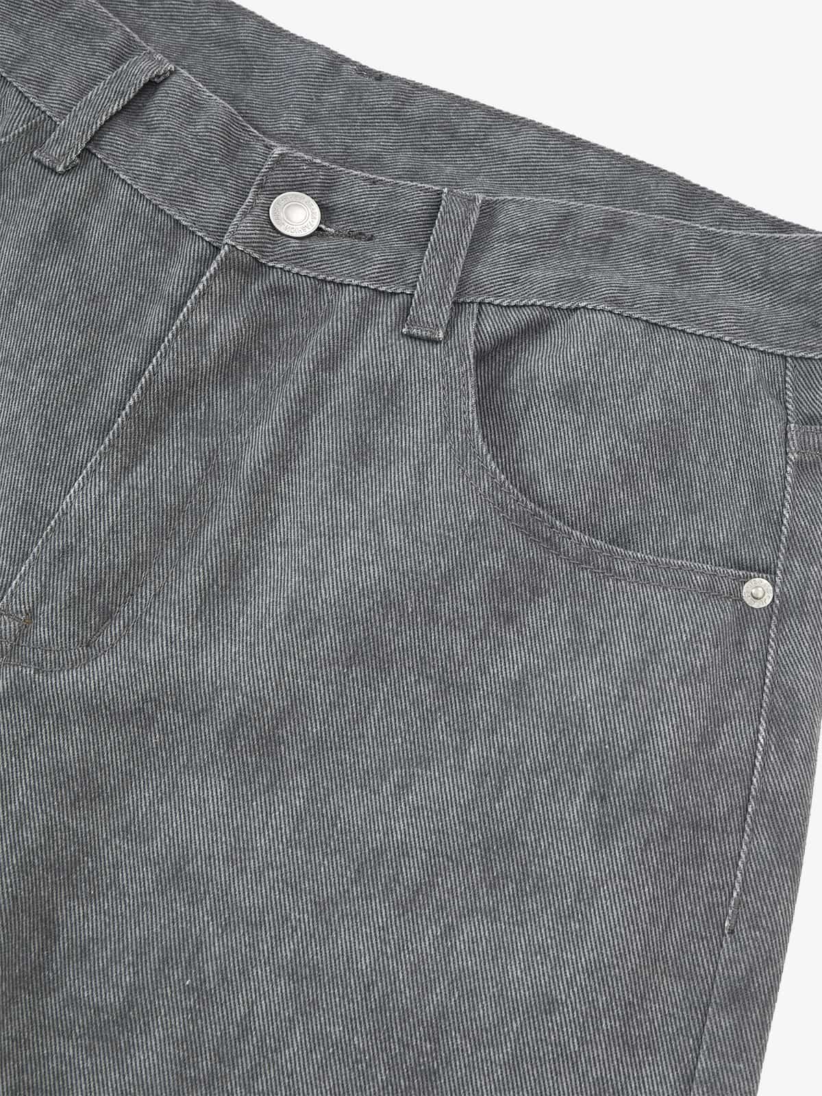 Retro Distressed Washed Texture Wide-Leg Pants - Luxuryurbanwear