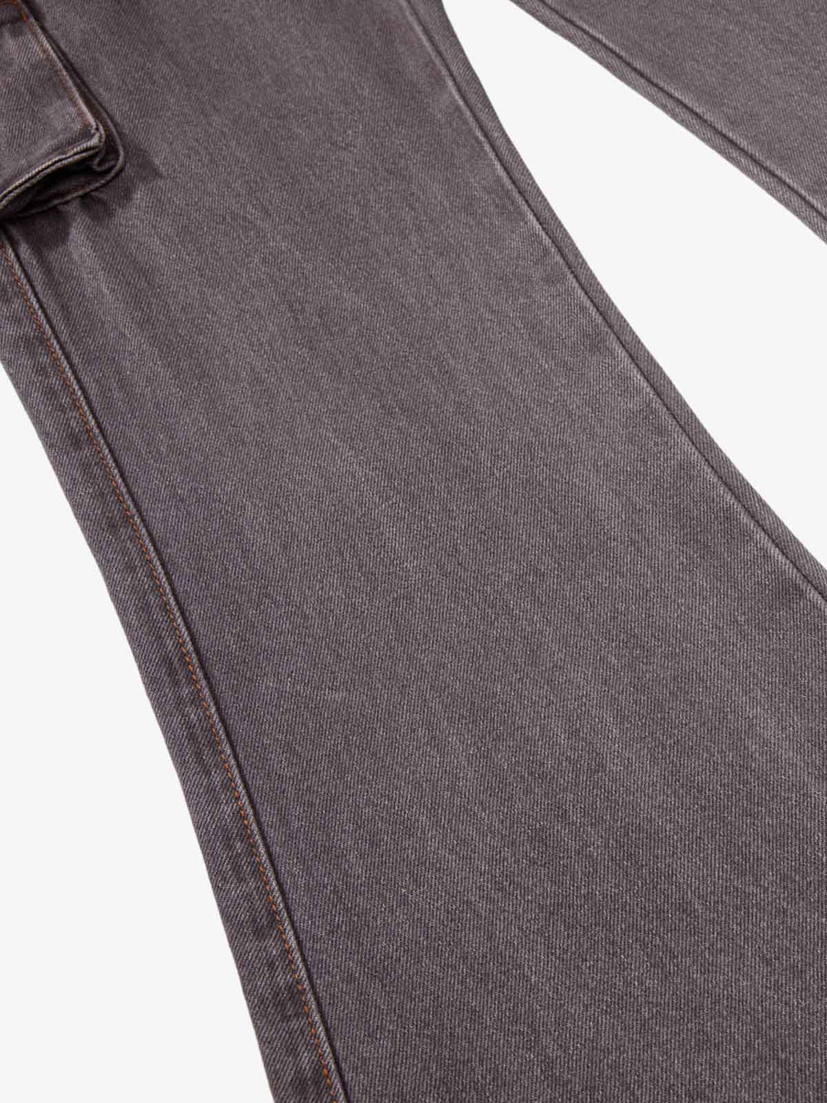 Retro Faded Multi-Pocket Flared Cargo Jeans - Luxuryurbanwear