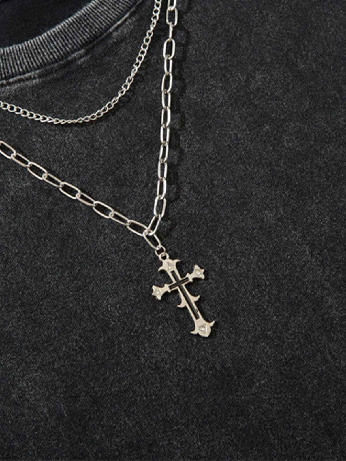 Street Ripped Vest with Detachable Necklace