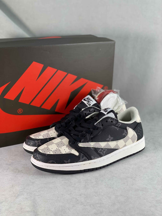Custom Travis Scott Fragment Air Jordan 1 Low TS x Monogram DM7866-512