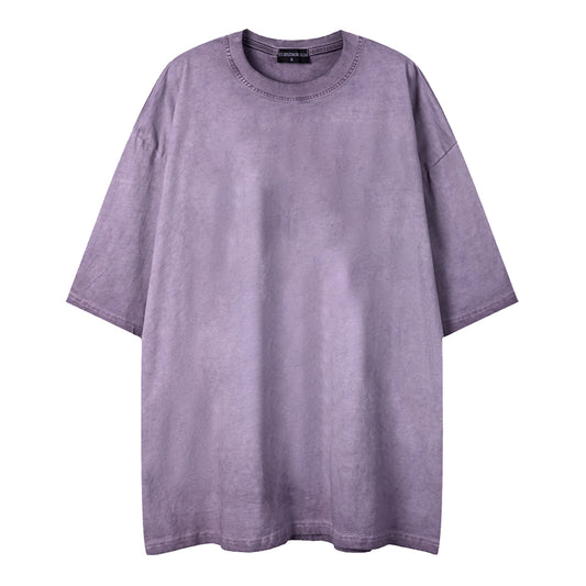 Plain washed old short sleeves