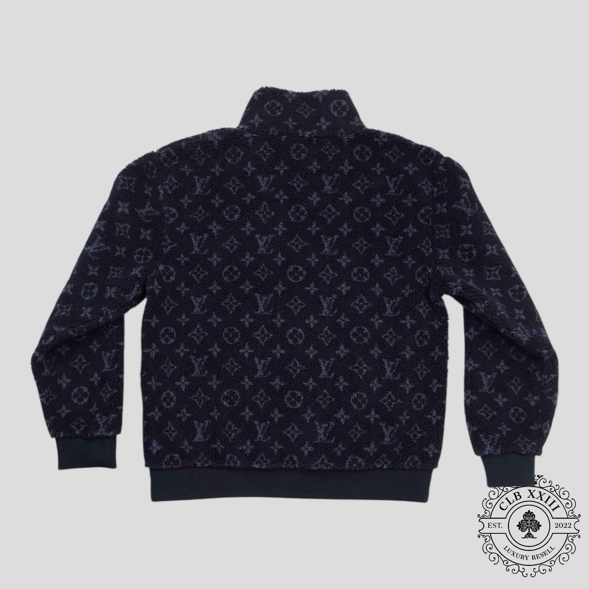 Louis Vuitton Monogram Fleece Jacket in Navy Blue