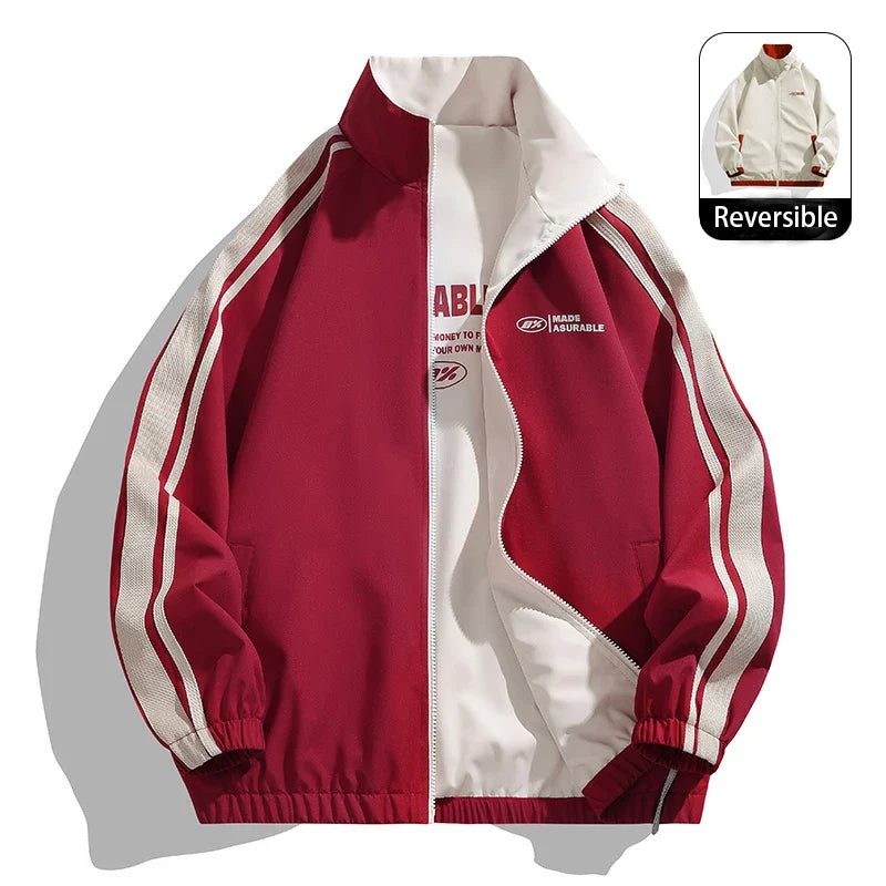 Reversible Loose Fit Zipper Jacket