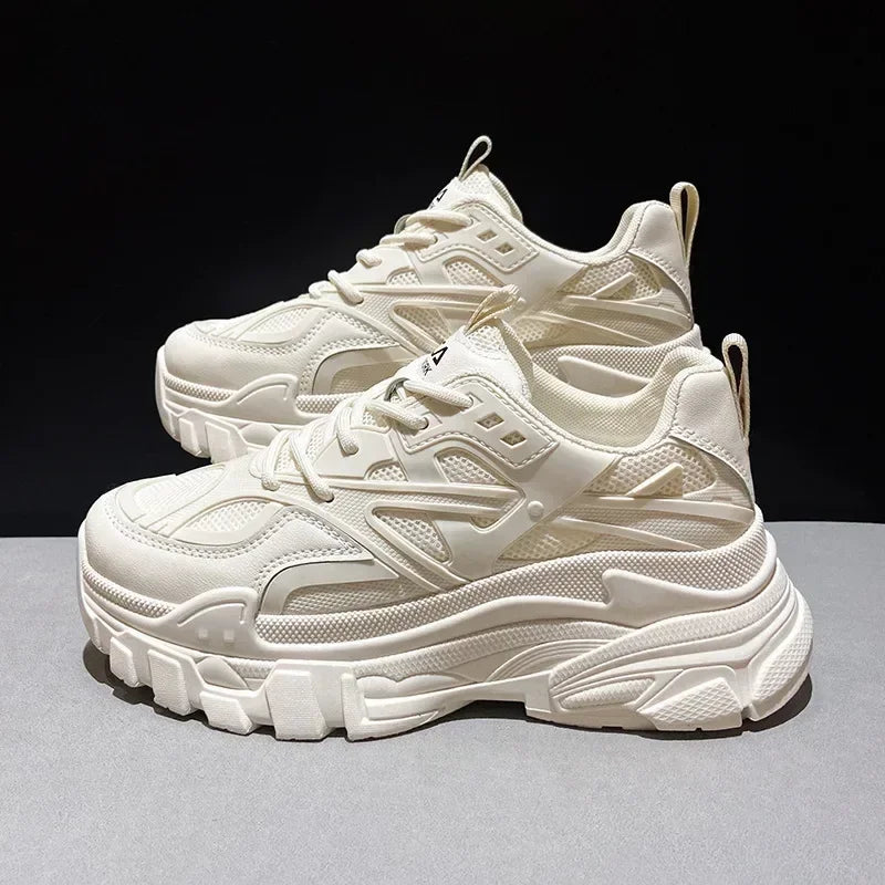 Versatile Thick soled Dad Shoes for Girls New Student White Shoes - Luxuryurbanwear