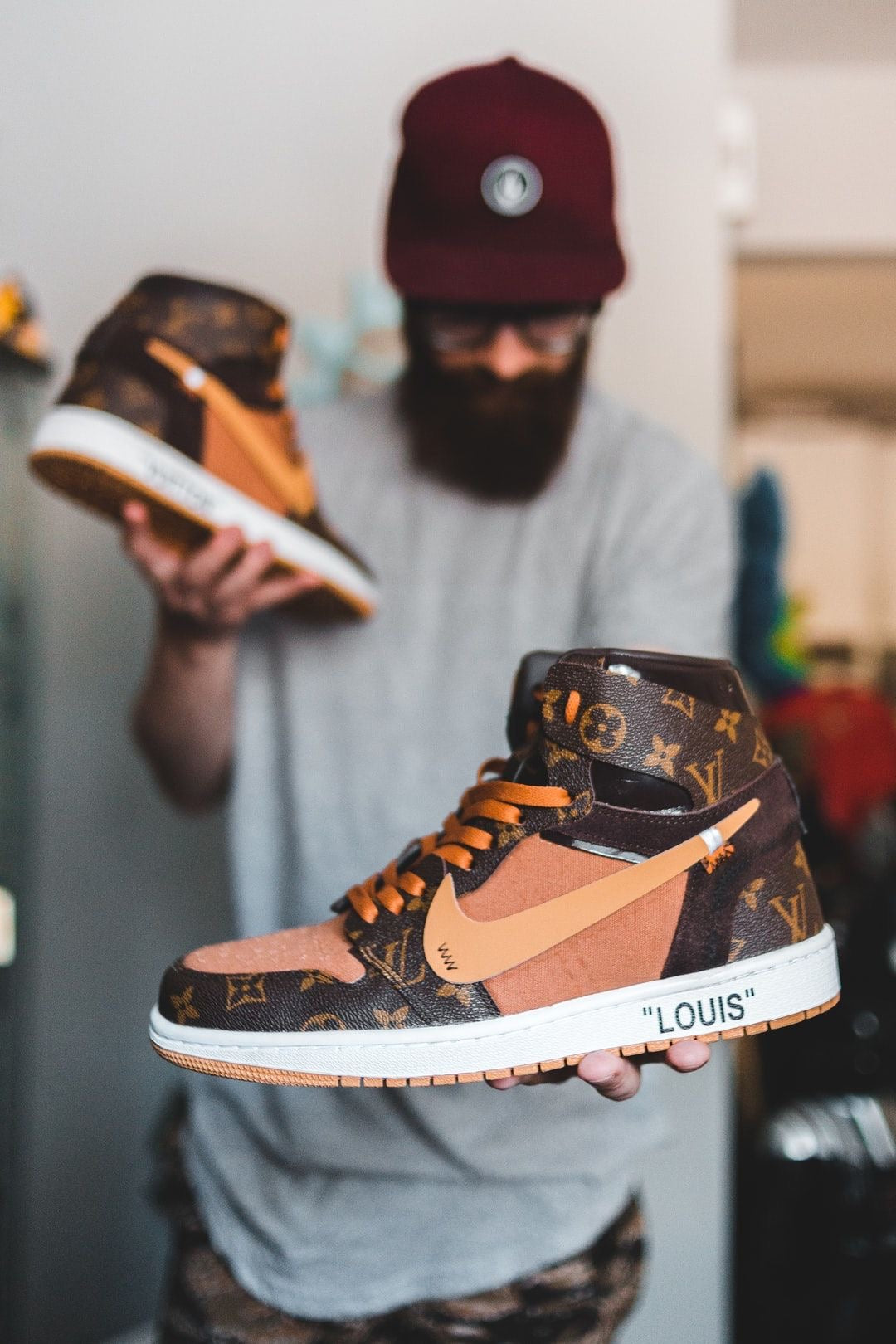 Custom Air Jordan 1 x LV Logo
