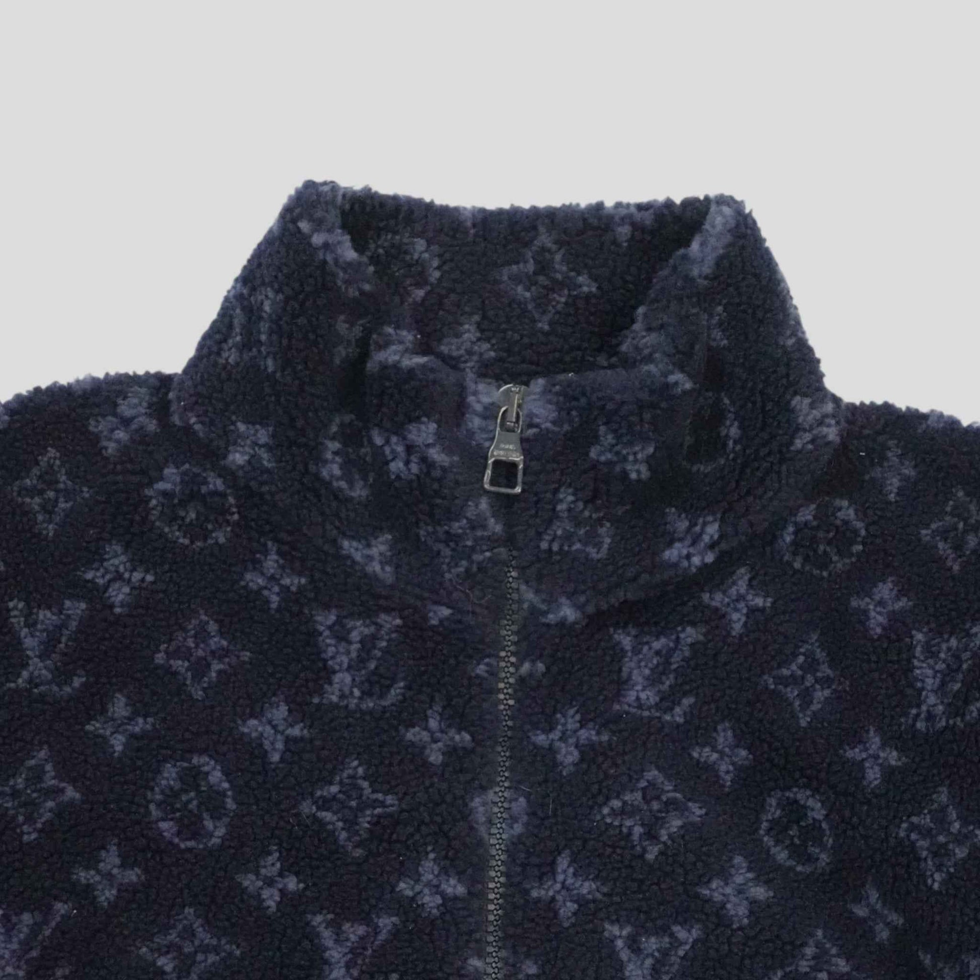 Louis Vuitton Monogram Fleece Jacket in Navy Blue
