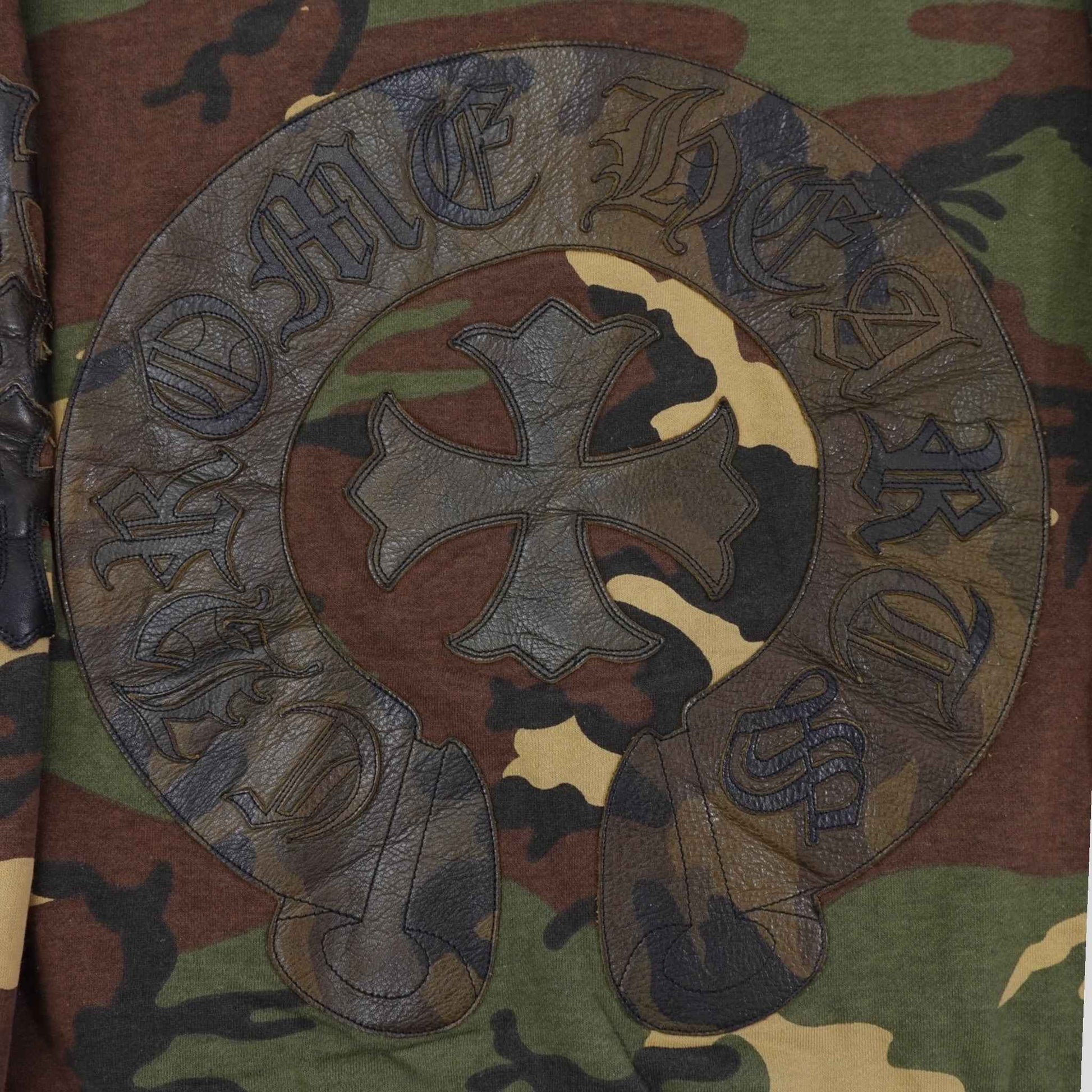 Chrome Hearts Vintage Cross Patch Thermal Zip Up Hoodie