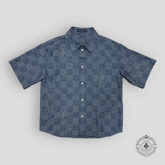 Louis Vuitton Damier Chambray Denim Shirt in Blue