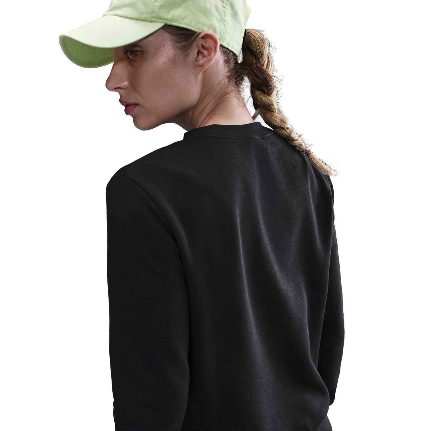 Nike Womens Club Fleece Crewneck - Black/White