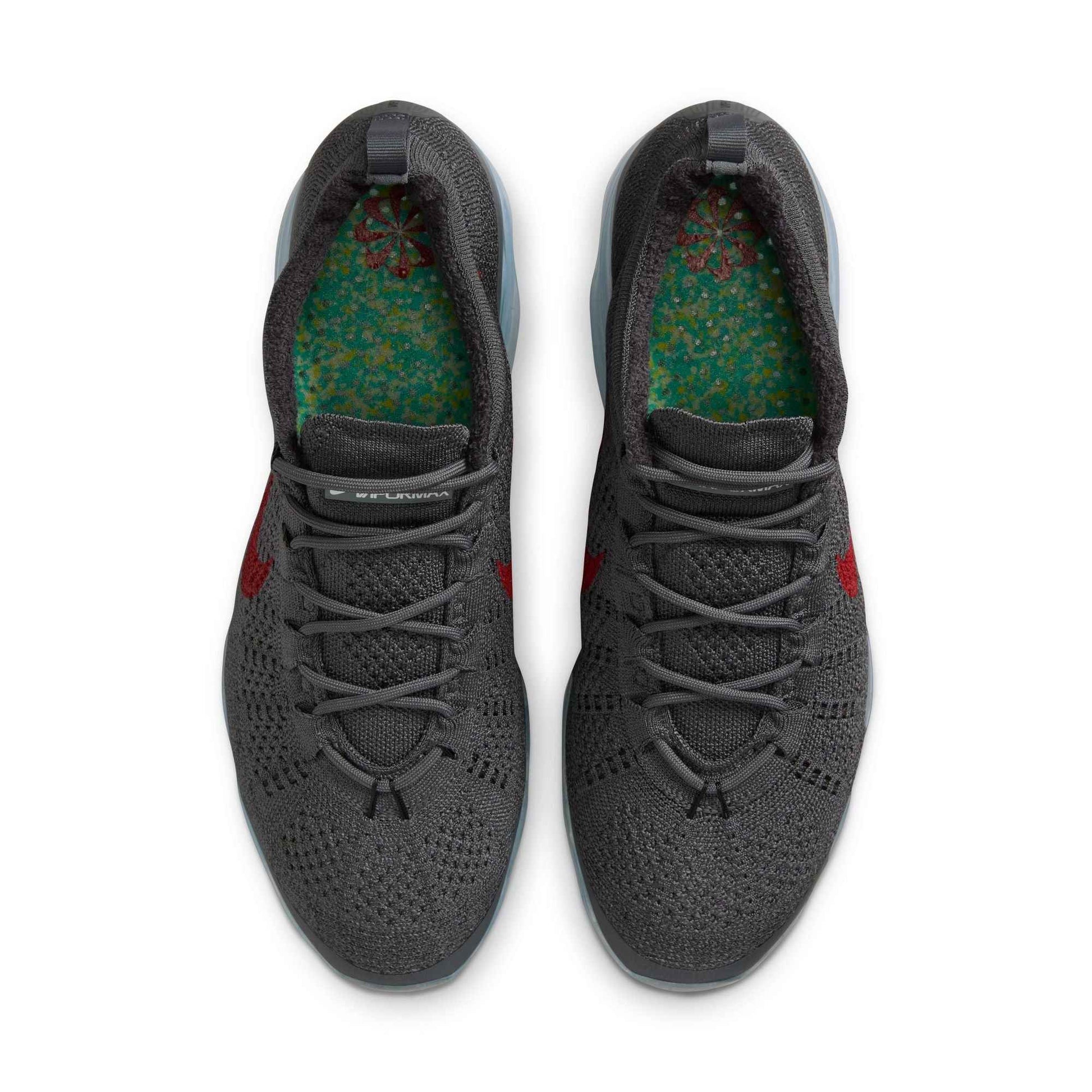 Nike Mens Air Vapormax 2023 Flyknit - Dark Grey/Gym Red