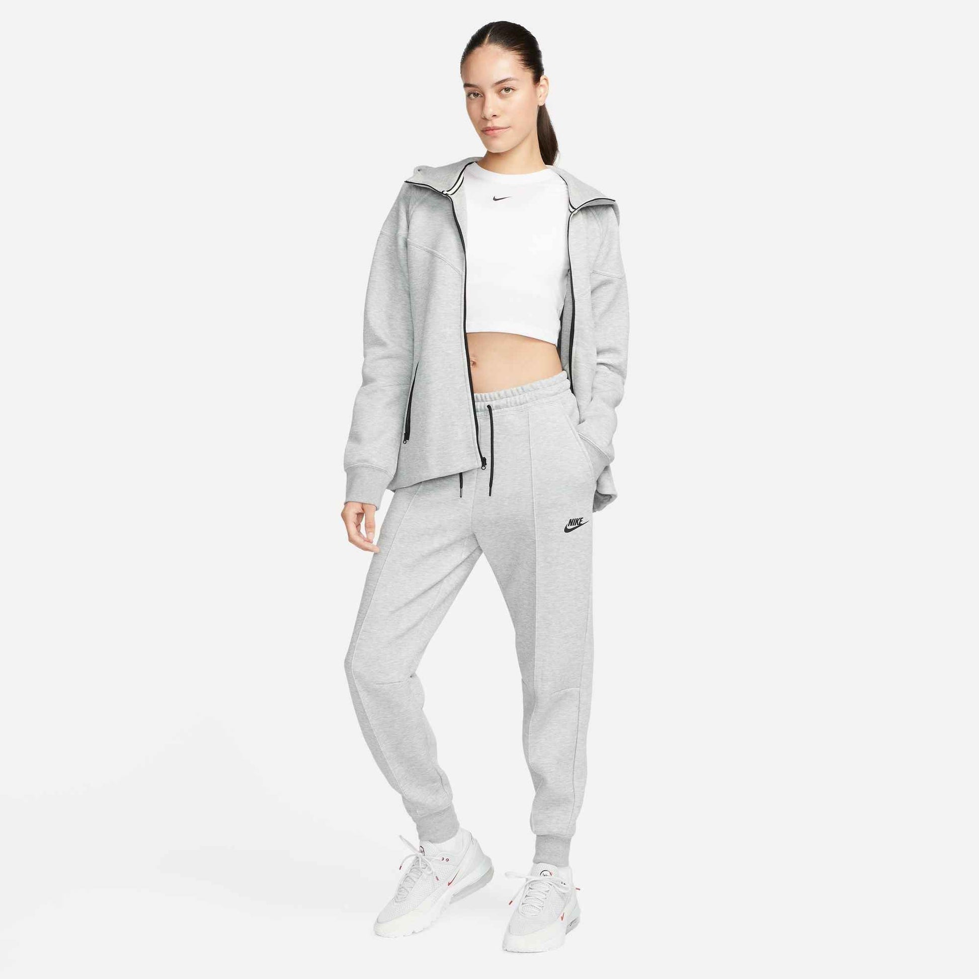 Nike Womens Sportswear Tech Fleece - Dark Grey Heather/Black