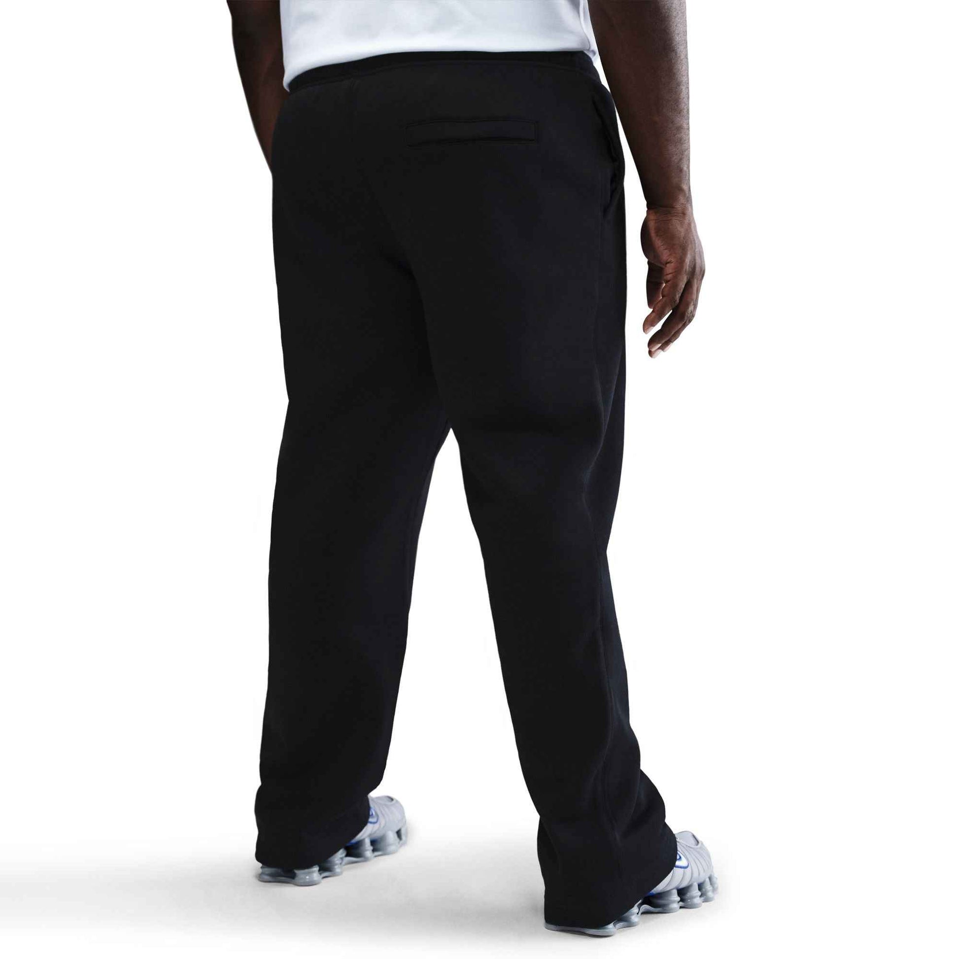 Nike Mens Club Open-Hem Sweatpants - Black