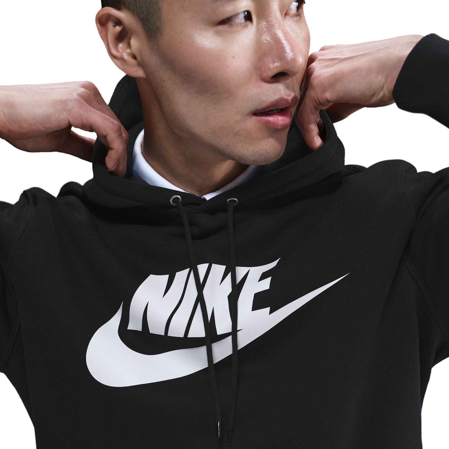 Nike Mens Fleece Pullover Hoodie - Black