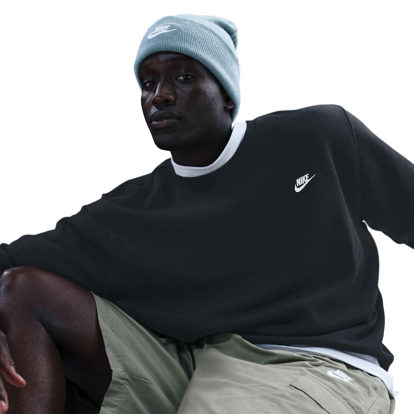 Nike Men's Club Fleece Crewneck - Black