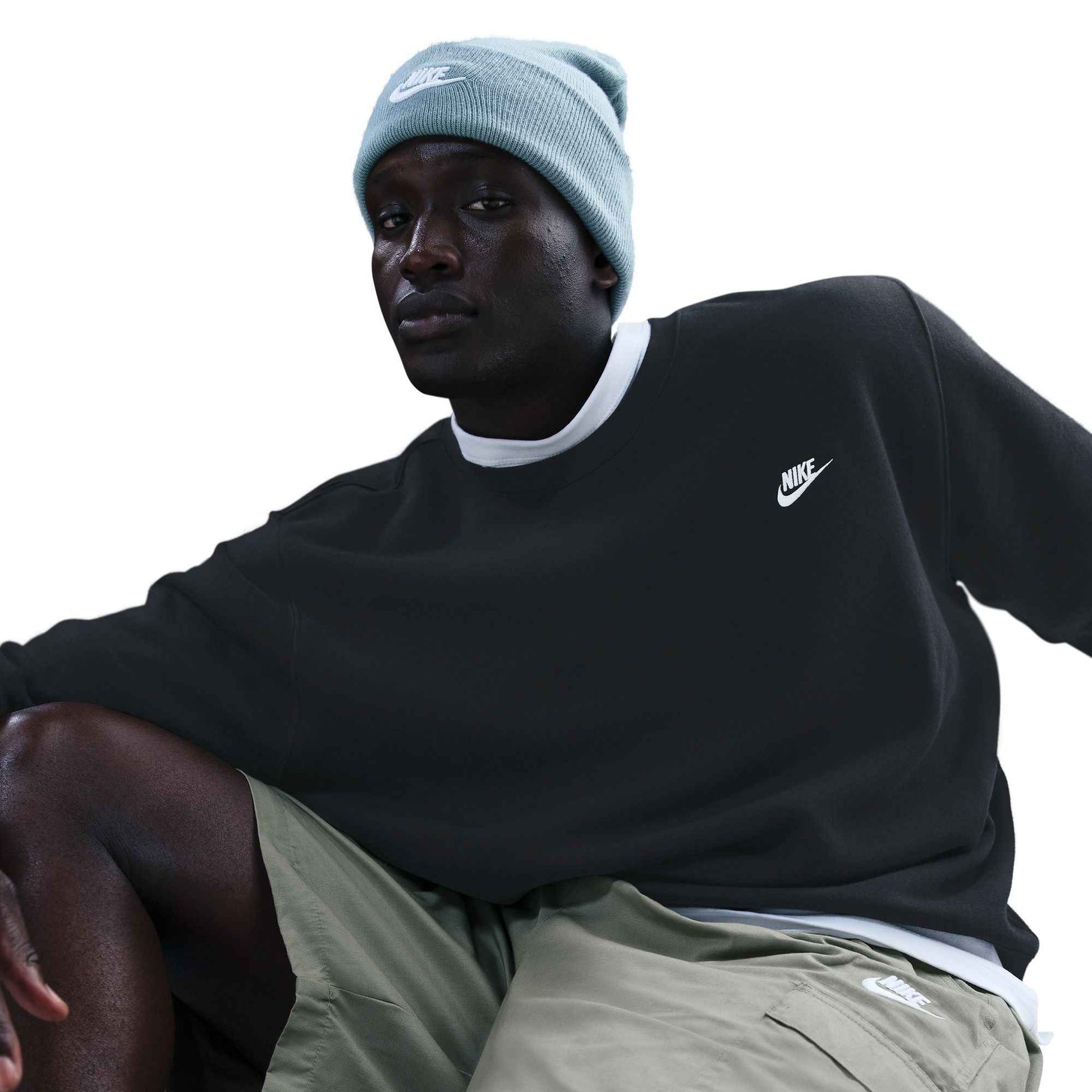 Nike Men's Club Fleece Crewneck - Black