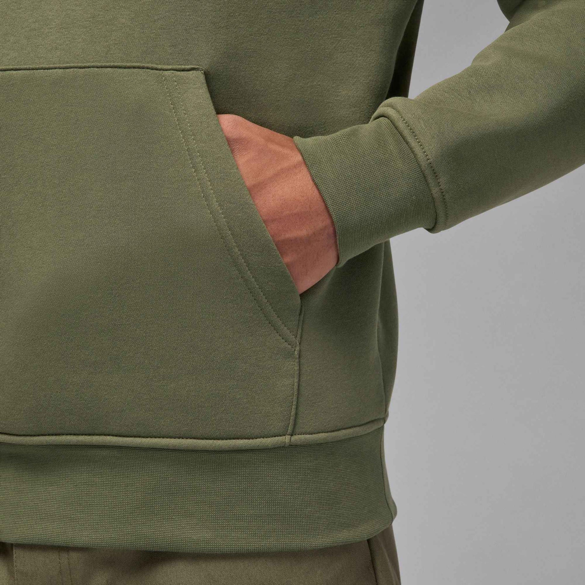 Air Jordan Mens Brooklyn Fleece Pullover Hoodie - Medium Olive