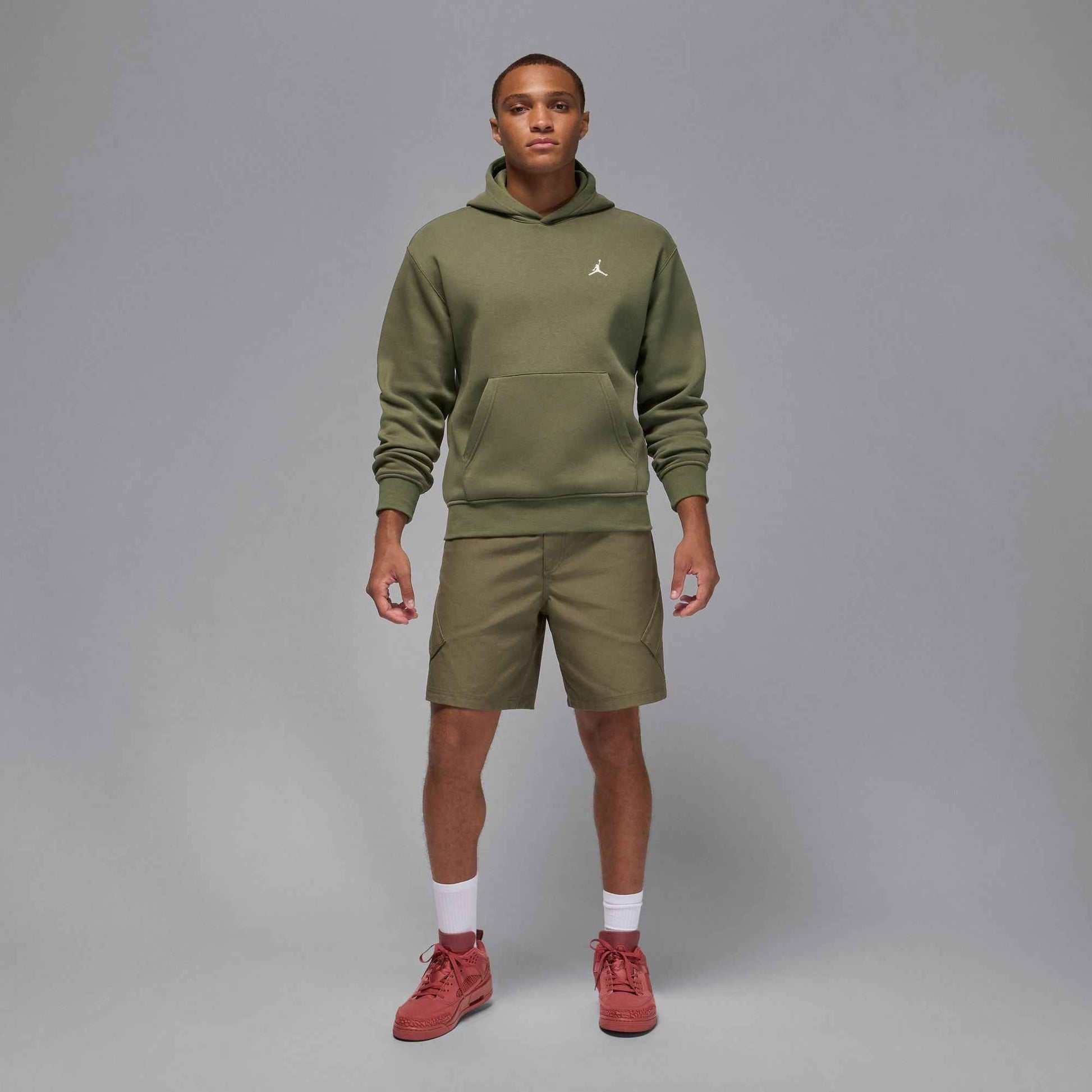 Air Jordan Mens Brooklyn Fleece Pullover Hoodie - Medium Olive