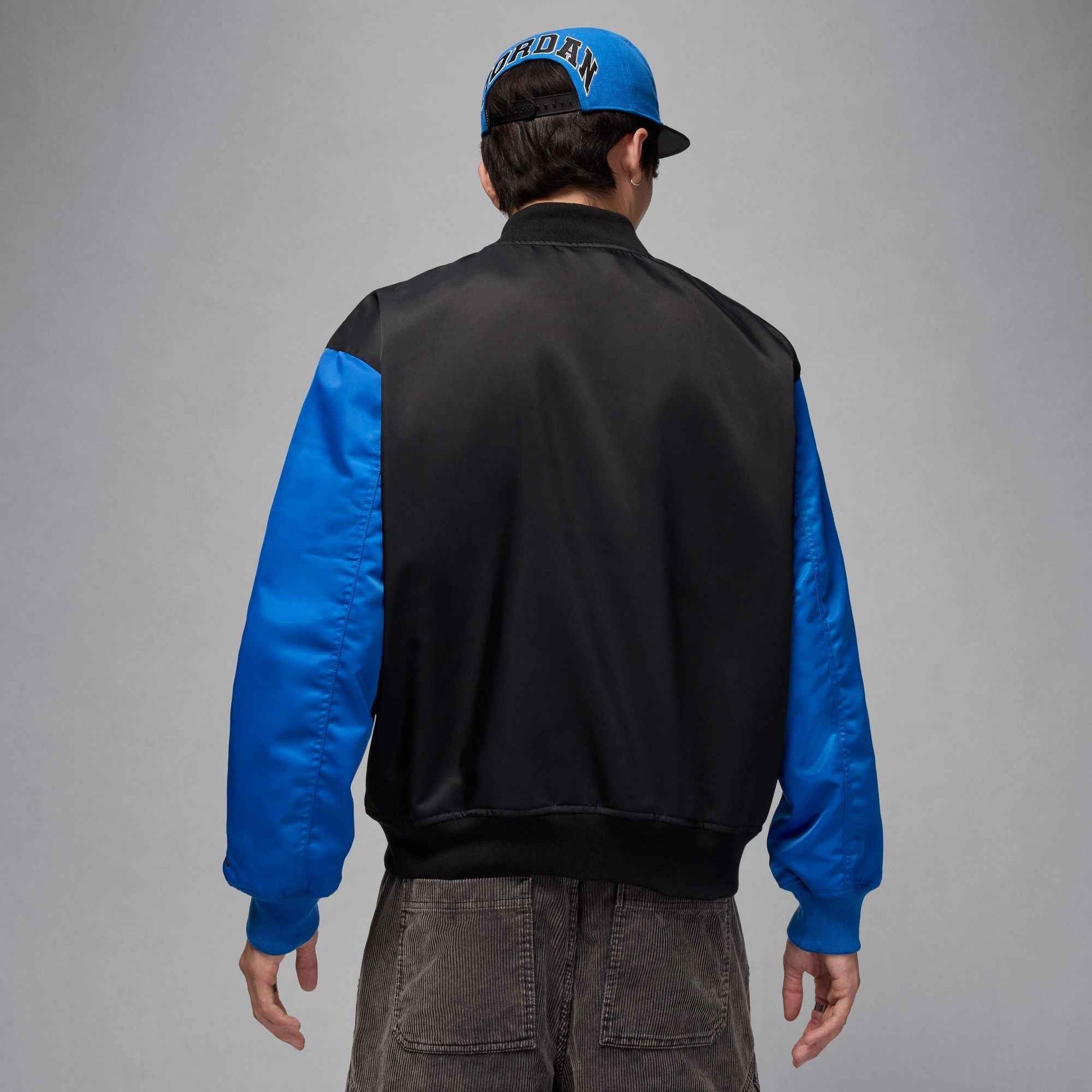 Air Jordan Mens Collegiate Varsity Jacket - Black/Sport Blue