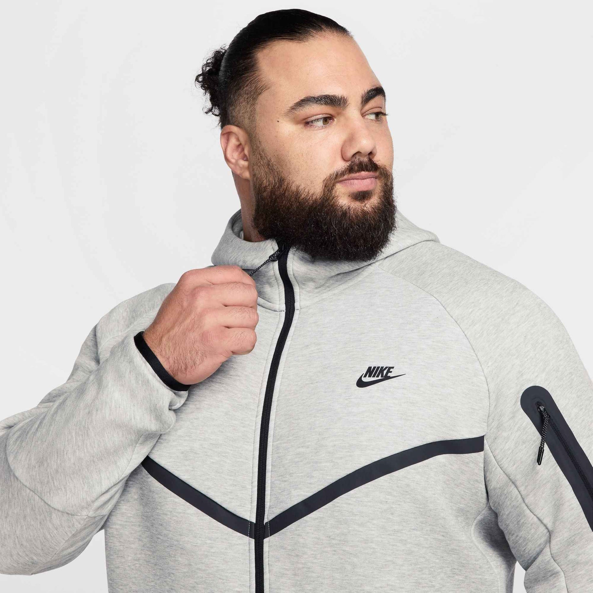 Nike Mens Tech Fleece Hoodie - Heather Grey