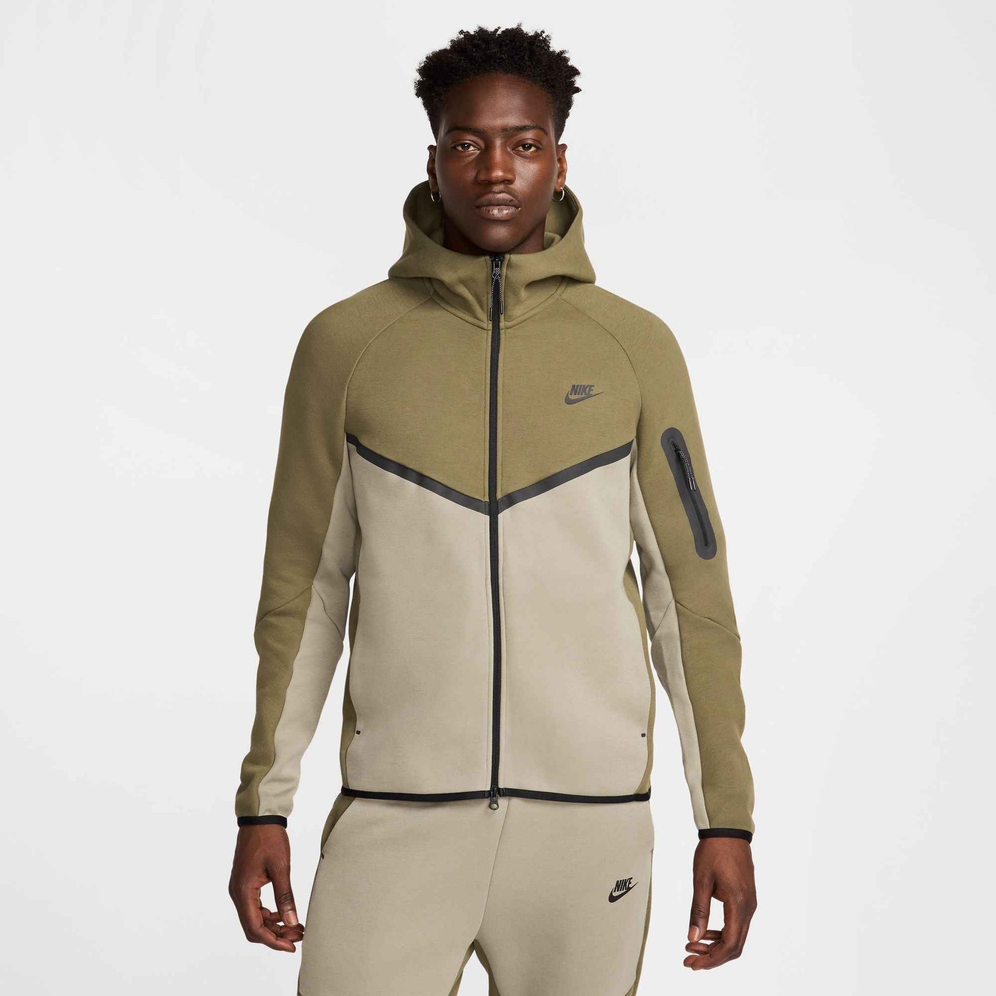 Nike Mens Tech Fleece Hoodie - Medium Olive/Light Army