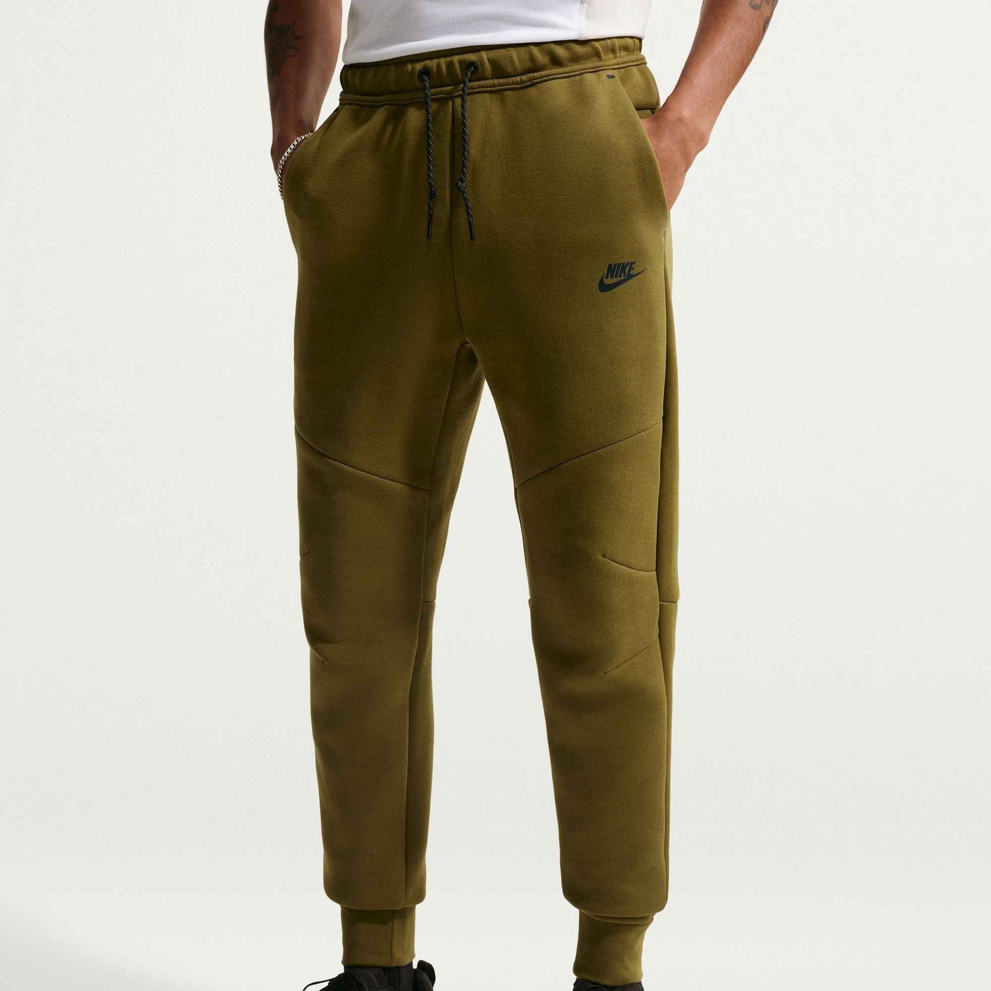 Nike Mens Tech Fleece Joggers - Olive Flak