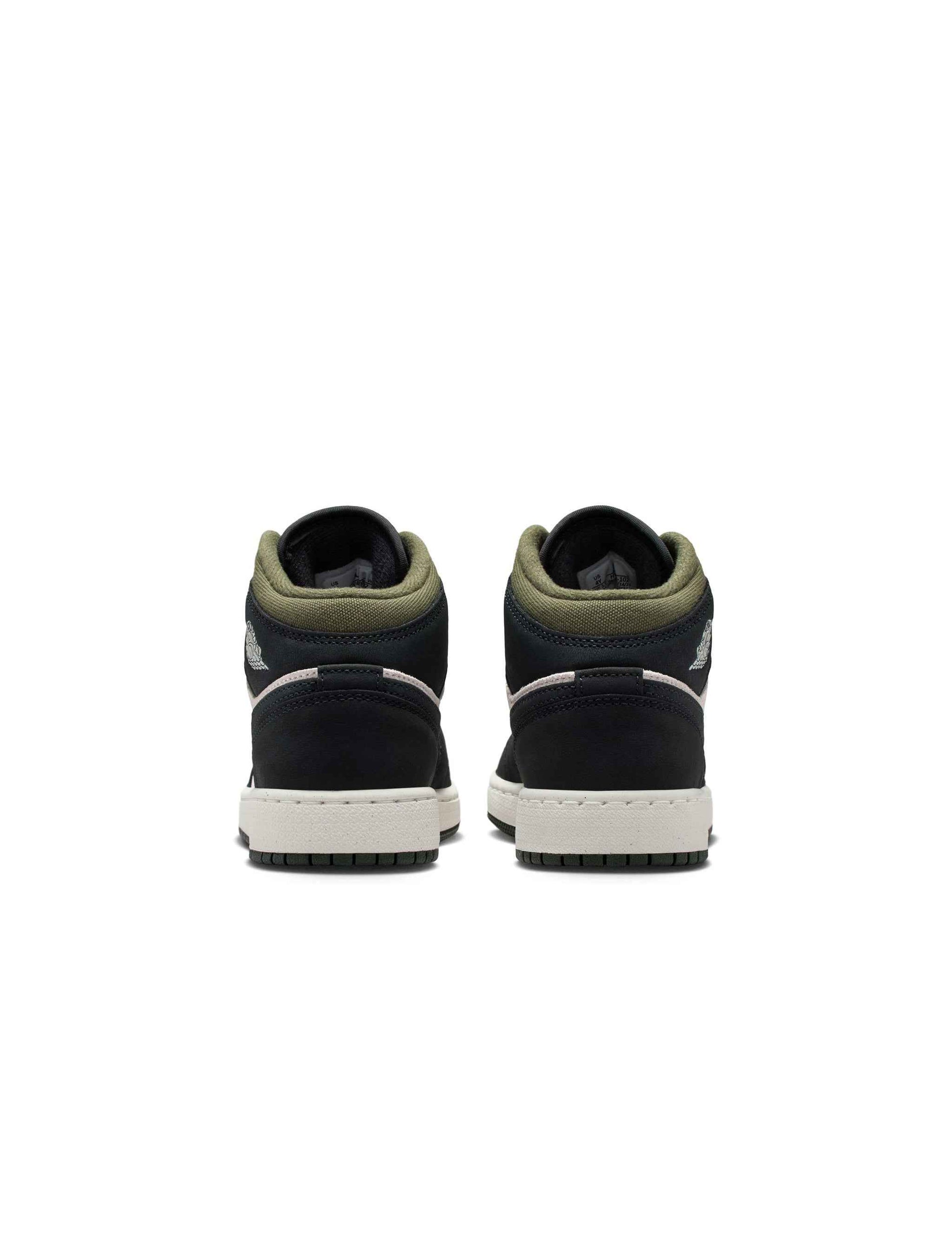 Air Jordan Big Kids 1 Mid- Light Orewood Brown