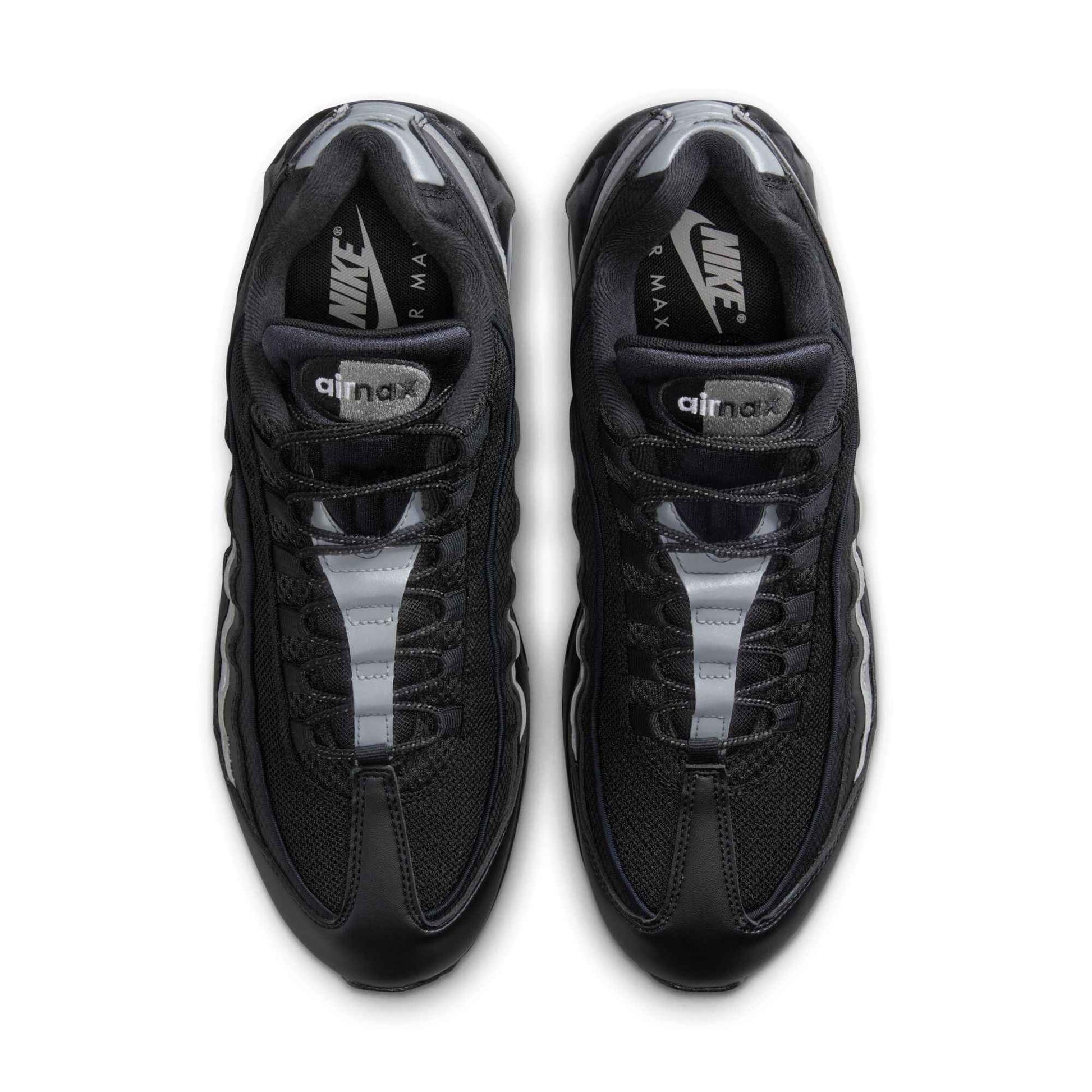 Nike Mens Air Max 95 "Big Bubble" - Black/Metallic Silver