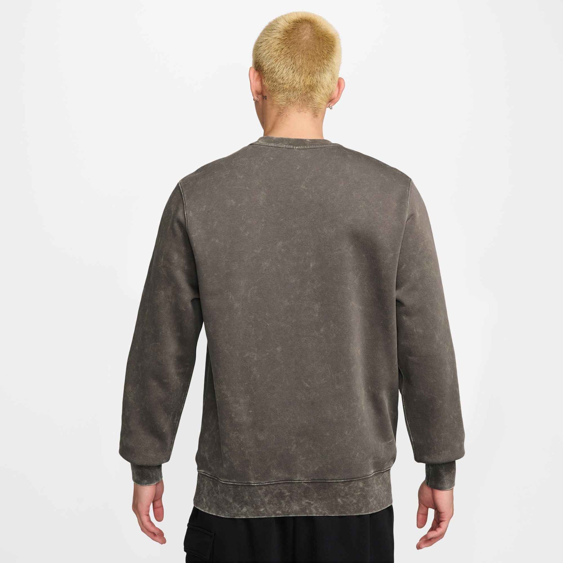 Nike Mens Sportswear Club Fleece Crewneck - Cave Stone