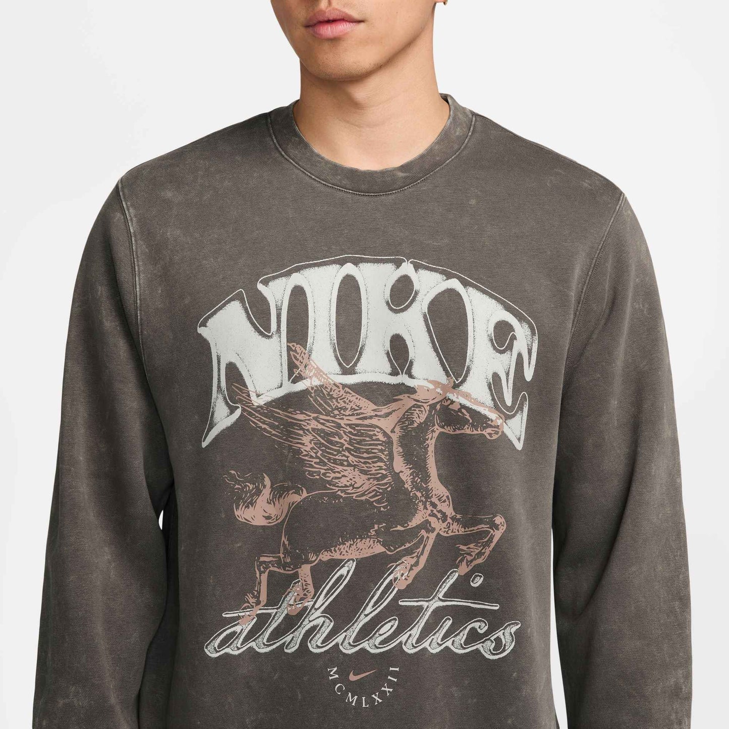 Nike Mens Sportswear Club Fleece Crewneck - Cave Stone