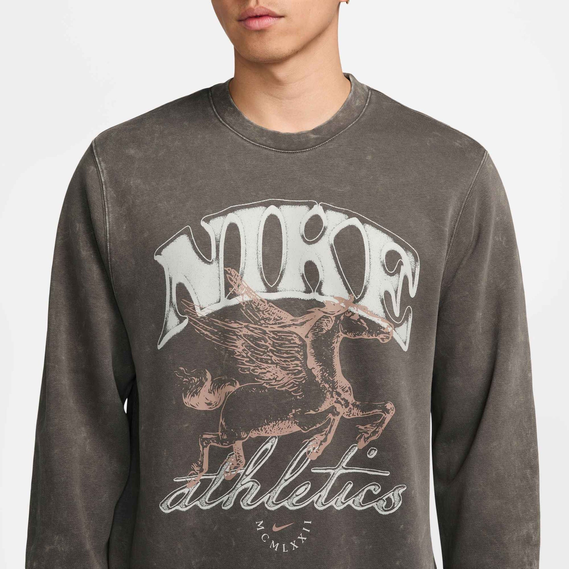 Nike Mens Sportswear Club Fleece Crewneck - Cave Stone