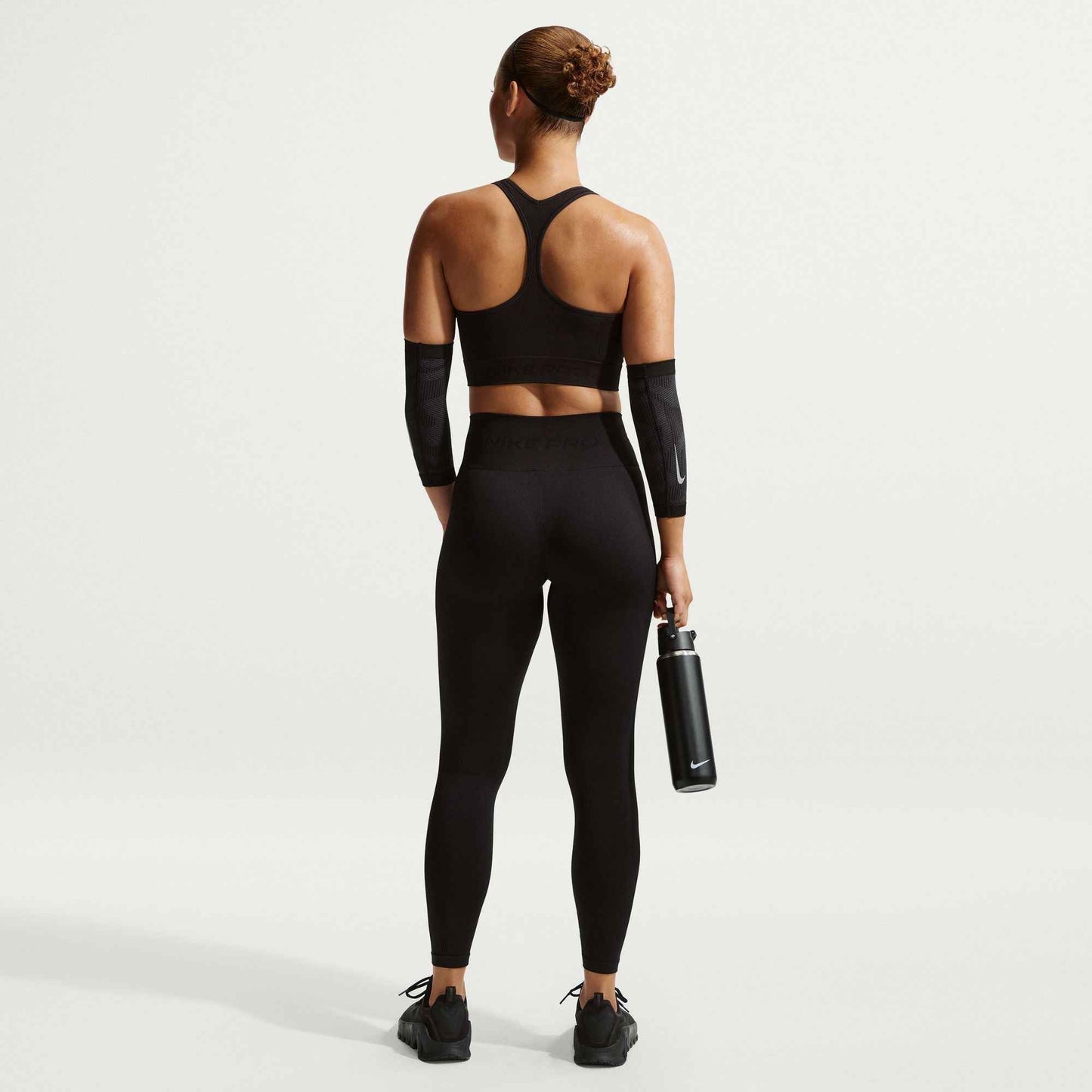 Nike Womens Pro Seamless Cropped Tank Top - Black