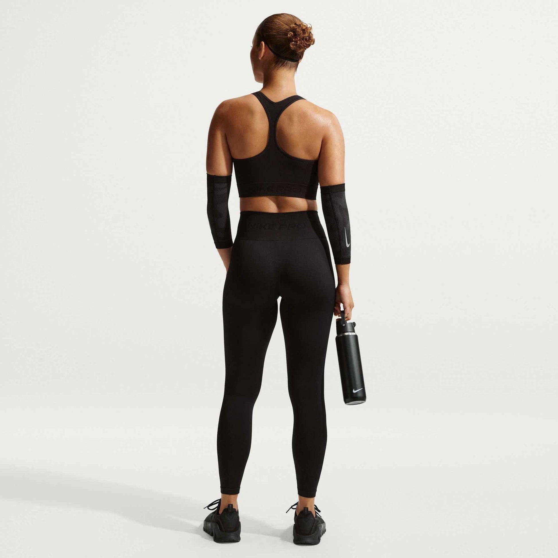 Nike Womens Pro Seamless Cropped Tank Top - Black