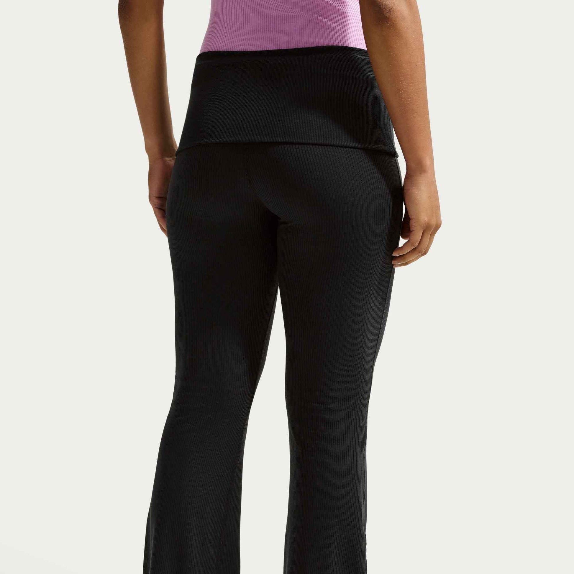 Nike Womens Chill Knit Tight Ribbed Pants - Black