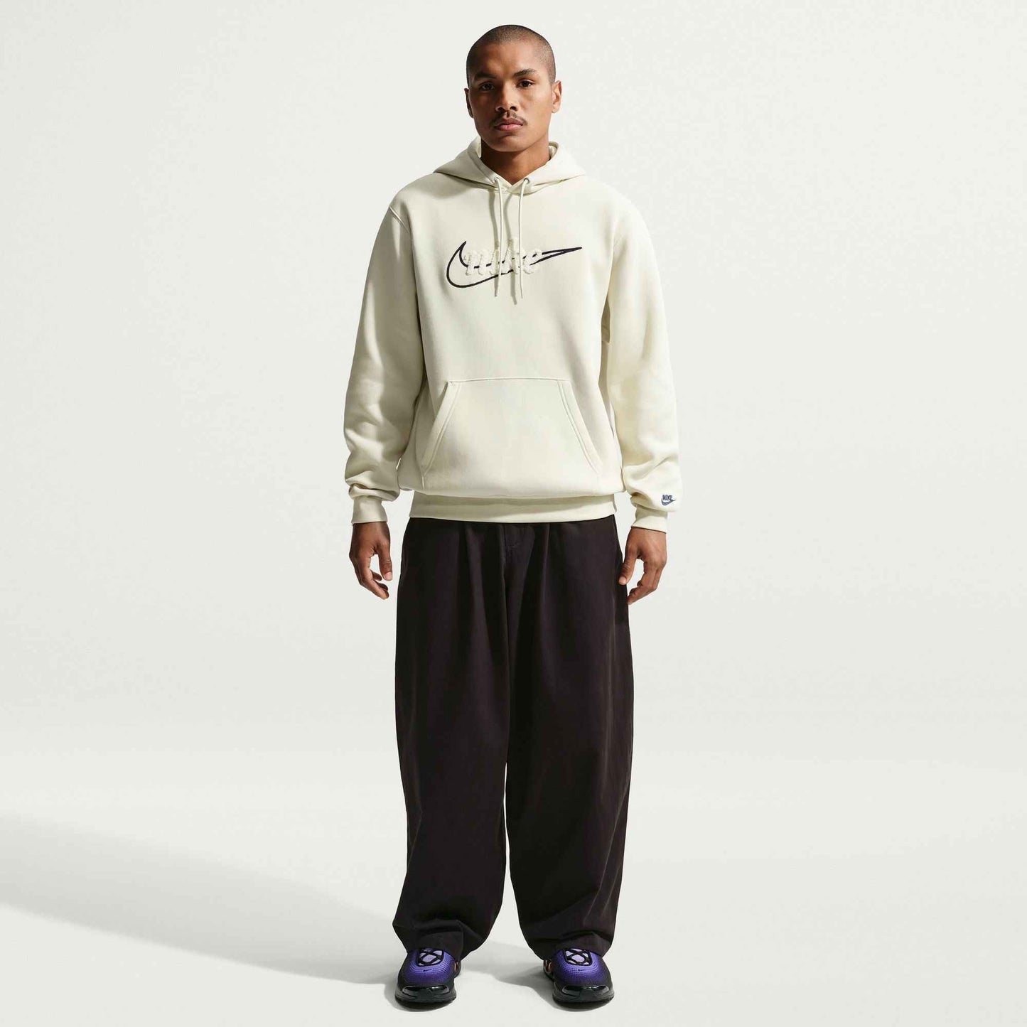 Nike Mens Fleece Hoodie - Light Khaki