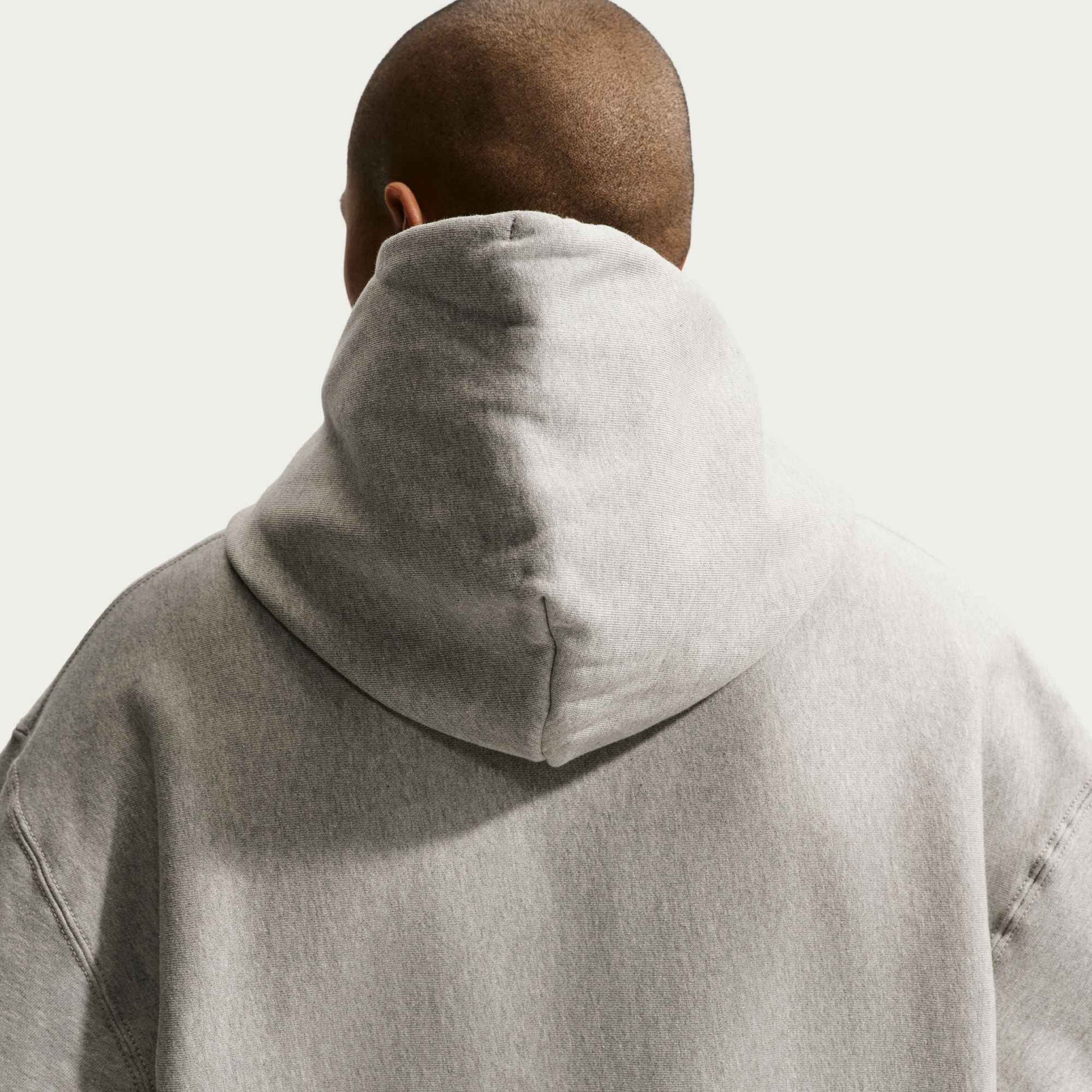 Nike Mens Solo Swoosh Hoodie - Grey/White