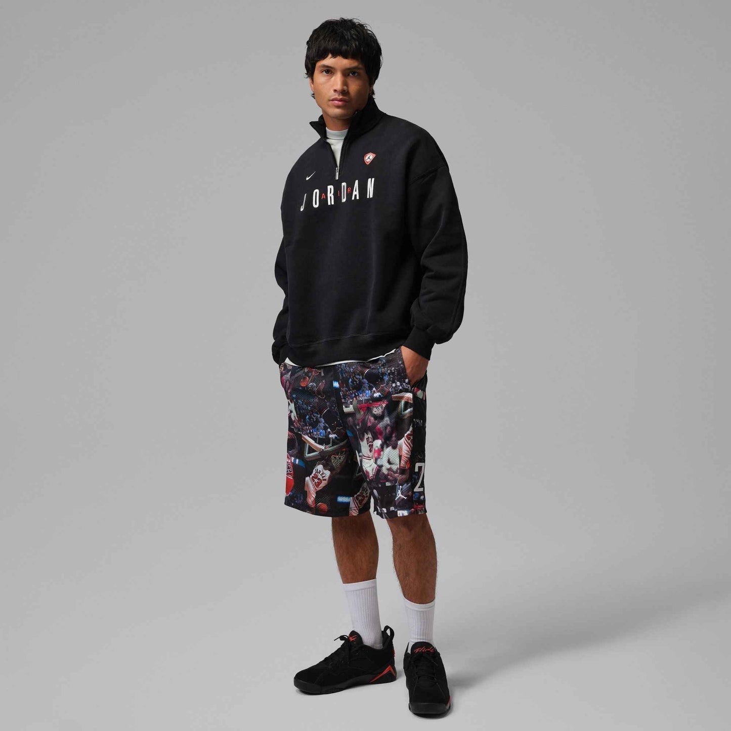 Air Jordan Mens Fleece 1/4 Zip - Black
