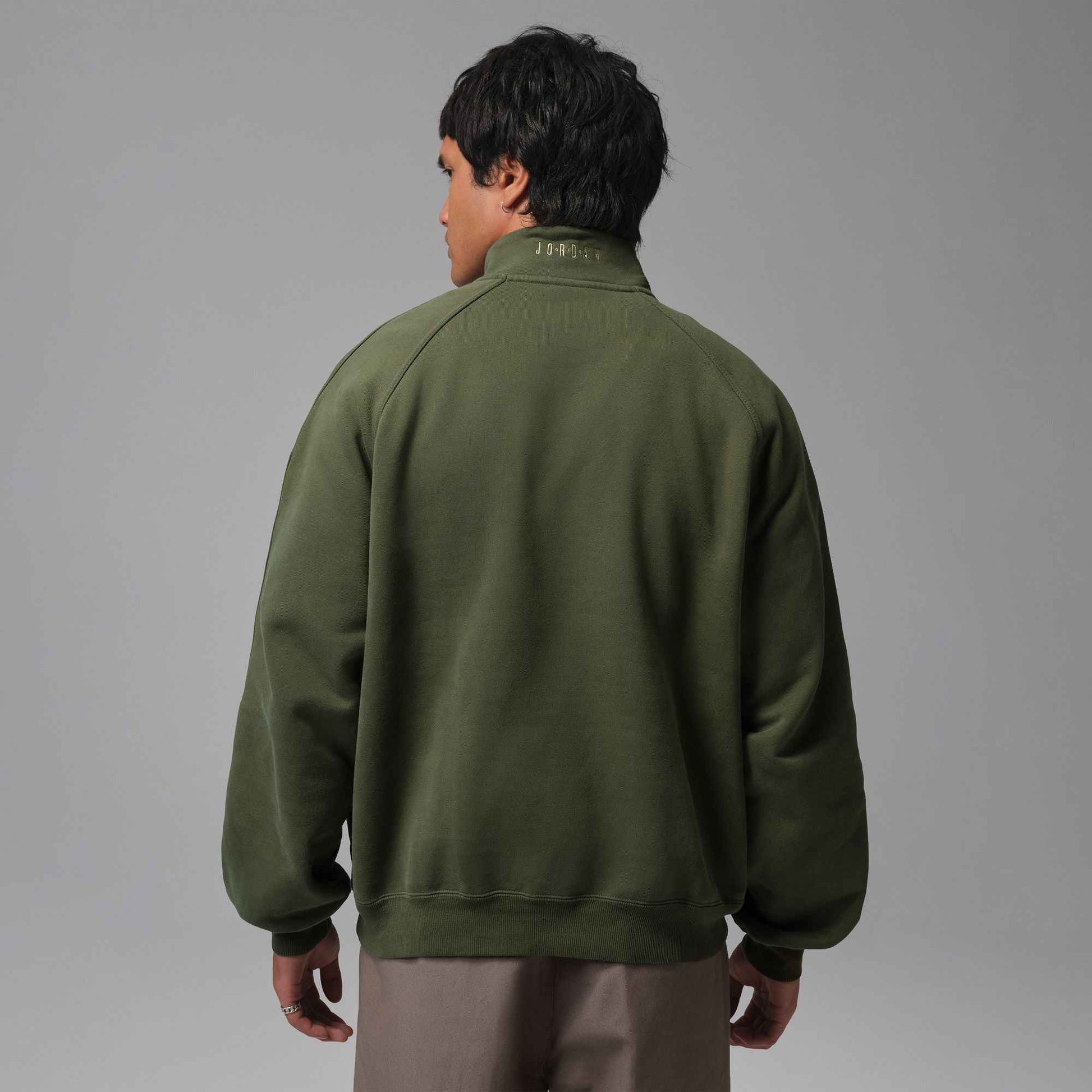 Air Jordan Mens Fleece 1/4 Zip - Cargo Khaki